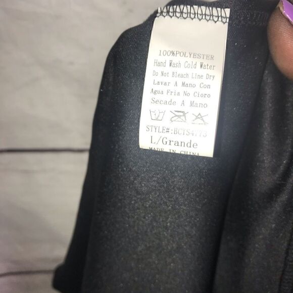 Fashion Nova Black Lace Overlay Mini Skirt-Large - Picture 5 of 11